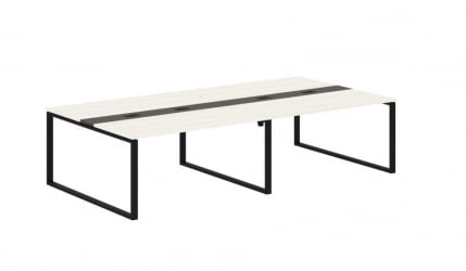 Переговорный стол ЕДИС ЕКCТ 3116 Ясень Траун Мокко Черный / EDIS EQCT