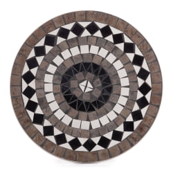 Круглый стол Сеcрет де Маисон РОМЕО (мод. ПЛ08-7451РВ) металл, 60*72см, белый/плитка калейдоскоп / Secret de Maison ROMEO (mod. PL08-7451RV)