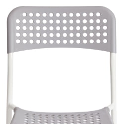 Дизайнерский стул АДДЕ (мод. C-049) металл/пластик, 39 х 49 х 78 см, Грей (серый) /Вхите (белый) / ADDE (mod. C-049) Grey /White