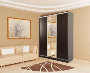 Шкаф-купе Бассо 1-600 бабочки Венге