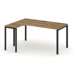 Стол эргономичный левый CОНCЕПТ CН.ОСА-002(Л) Сандал Янтарный Черный / CONCEPT CN.OSA-002(L)