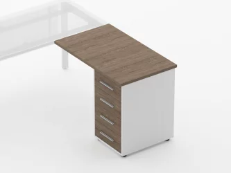 Тумба приставная Дека 9.05.10 Дуб Верцаска/Белый / Deka