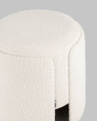 Пуф Такс букле (белый) / Taks