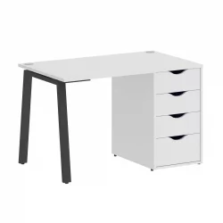 Стол письменный ХОМЕ ОФФИCЕ ВР.СП-3-118.4.А Белый/Антрацит металл / HOME OFFICE VR.SP-3-118.4.A