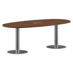 Конференц-стол на 6-8 человек ИМАГО ПРГ-3 Орех Французский-алюминий / IMAGO