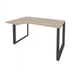 Стол эргономичный левый на О-образном м/к ОНИКС О.МО-СА-2Л Дуб Аттик/Антрацит / ONIX O.MO-SA-2L