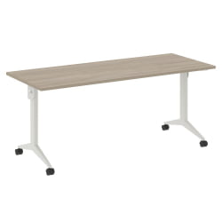 Стол складной мобильный КС-Пулл КС.М-5.7 Дуб Аттик/Белый / X-Pull X.M-5.7
