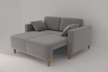 Диван прямой Ультра (Берхоусе) Цвет фасада: Серый велюр; Тип: Прямой; Материал фасада: Металл/Велюр / (Berhouse)