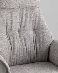 Кресло офисное ТопЧаирс Неома светло-серый экокожа ткань / TopChairs Neoma