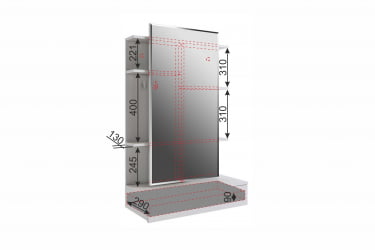 Туалетный стол Арина СТА-01 Белый рамух / STA-01