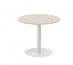 Стол переговорный круглый Сигма СГ.278.ОЛ.ГР Дуб светлый Серебряный металлик / Sigma SG.278.OL.GR