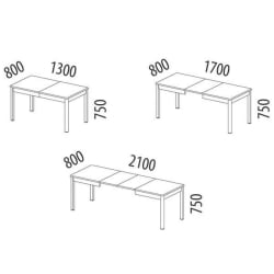 Обеденный стол Орфей 45 Мрамор темный-Оникс