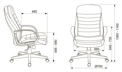 Кресло руководителя Бюрократ Т-9950ПЛ Черный / T-9950PL