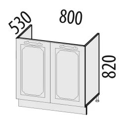 Стол под мойку Милана 23.51 Сосна Астрид/Ваниль