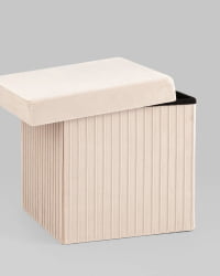 Пуф складной с ящиком Сторе Скуаре Бежевый / Store Square