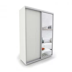 Шкаф с зеркалом Акцент-Сим ДЗ 1000х600 Выбеленное дерево