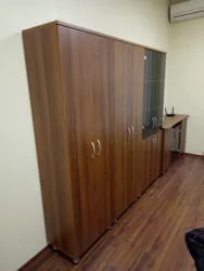 Шкаф для одежды со штангой Лидер 82.11 Орех Пегас