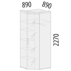 Угловой шкаф Кашемир 900.09 Дуб Кронберг