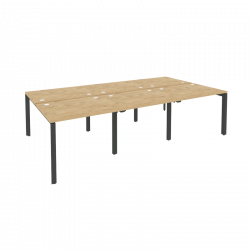 Рабочая станция на П-образном м/к ОНИКС О.МП-Д.РС-6.1.8 Тиквуд Светлый/Антрацит / ONIX O.MP-D.RS-6.1.8