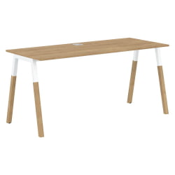 Стол письменный Форта ФСТ 1567 Дуб Гамильтон Белый премиум / Forta FST