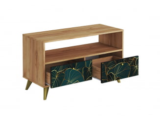 ТВ тумба ТМ-005  дуб крафт золотой/ТРОПИCАЛ / золотой/TROPICAL