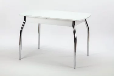 Стол обеденный Чикаго СТ(6191) белый,стекло белое