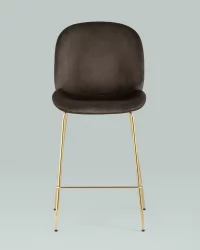 Стул полубарный Беетле со спинкой голд Коричневый / Beetle gold
