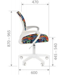 Детское кресло CХАИРМАН ТИН (Кидс) 103 ЛТ (ЛТ) белый пластик Принцессы / CHAIRMAN (Kids) (LT)