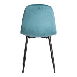 Мягкий стул БРЕЕЗЕ (мод. 4724) вельвет/металл, 44 х 53 х 87 см, Лигхт пале греен (темно-бирюзовый ) ХЛР60 / черный / BREEZE (mod. Light pale green HLR60