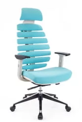 Эргономичное кресло Ерго Блаcк ткань Бирюзовый / Ergo Black