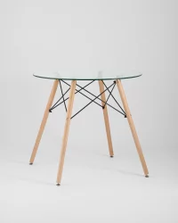 Круглый стол из стекла ЕАМЕС ДСВ Стеклянный / EAMES DSW