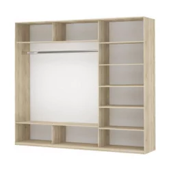 Шкаф-купе трехдверный Прайм 1800 Зеркало/Белое стекло/Зеркало Венге