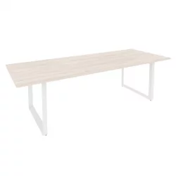 Стол переговорный на О-образном м/к ОНИКС О.МО-ПРГ-25 Денвер Светлый/Белый / ONIX O.MO-PRG-25