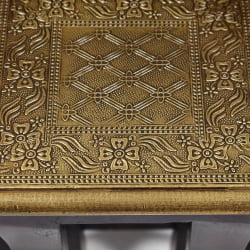 Комплект 3 столика Сеcрет Де Маисон БРАХМА ( мод. НД-009) дерево манго/латунная чеканка, 56х36х50, 41х30х45, 24х24х40 / Secret De Maison BRAHMA mod. ND-009)