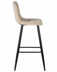 Стул барный ДОБРИН НИCОЛЕ (черные матовые ножки, мокко велюр (108-104)) / DOBRIN NICOLE