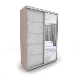 Шкаф с зеркалом Акцент-Квадро КВ 1200х600 Шимо светлый/Хром