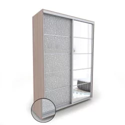 Большой шкаф Акцент-Квадро КЛ 1400х600 Шимо светлый/хром