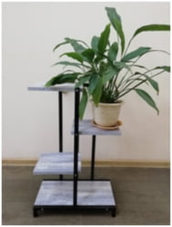 Подставка для цветов №1 71кс45 Черный / 71x45