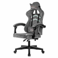 Кресло компьютерное БРАБИКС Шоотер ГМ-12, 2 подушки, ткань, серое / BRABIX Shooter GM-12,