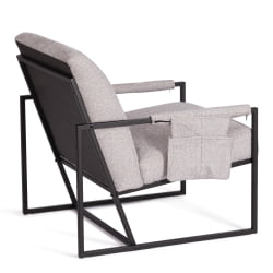 Кресло Чарли ЛУКС/Чарли Люкс велюр/букле, ВТ шапе силвер, 70х80х82 см / Charli LUX/Чарли VT shape silver,