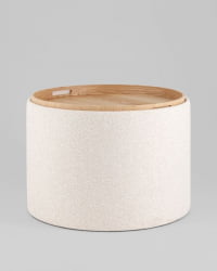 Пуф с ящиком Хюгге Л букле бежевый / L