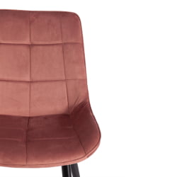 Стул АБРУЗЗО ( мод. 8060 ) металл/вельвет, 52 х 63 х 85 см, коралловый (ХЛР 44)/черный / ABRUZZO mod. (HLR