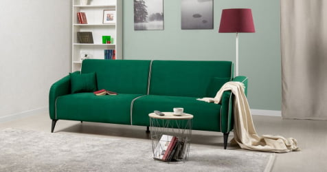 Диван-кровать НОЭЛЬ Велутто 33 т-зел малахит