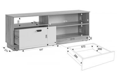 Тумба Моди МГМ-03 дуб крафт золотой/белое дерево / MGM-03