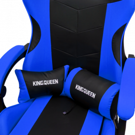 Геймерское кресло 1209-1 КИНГКУЕЕН, цвет черный/синий, 1209-1-блаcк-блуе-масс / KINGQUEEN, 1209-1-black-blue-mass