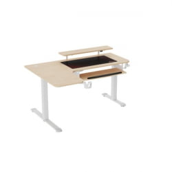 Стол письменный (для компьютера) угловой с электрической регулировкой по высоте ЕУРЕКА ЕРК-ЕХД-Л60Р-МВ (правый), клен / EUREKA ERK-EHD-L60R-MW