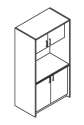 Мини-кухня СCБ 120.1 Дуб сонома светлый Металлик / SCB
