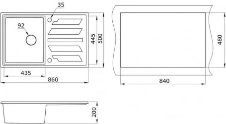Кухонная мойка ГРАНУЛА 8601 Песок / GRANULA