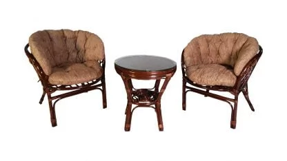 Комплект Багама дуэт, подушки светлые полные Бахама14 орех матовый / Bahama14