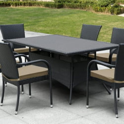 Плетеный стол АФМ-170С Блаcк / AFM-170S Black